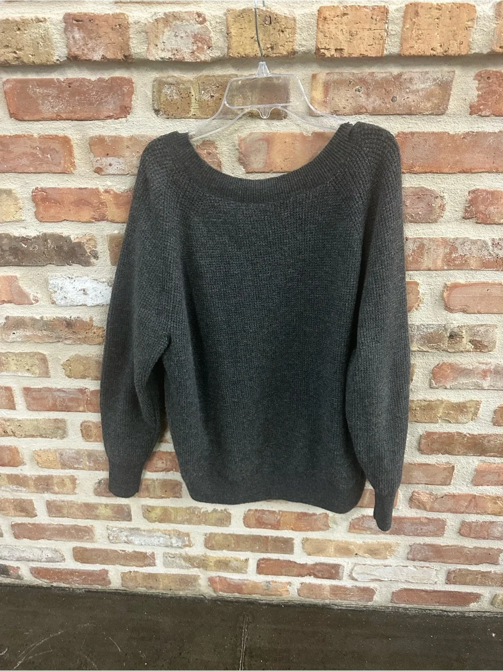 J. Crew Charcoal Gray Crewneck Knit Sweater